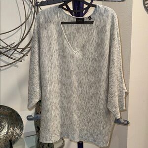 Cyrus Light Gray V-Neck Top